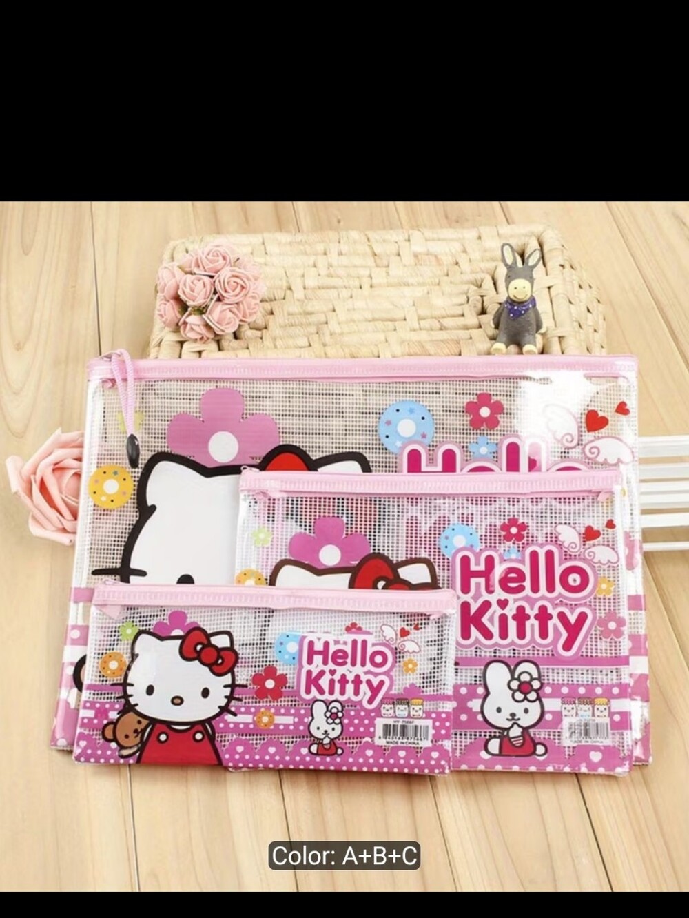 Hello Kitty 3pc Pvc Bags